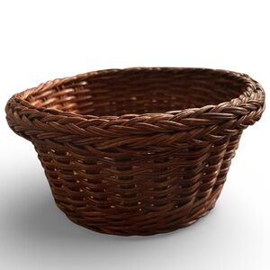 🤎 Hand Woven Wicker Basket Excellent Quality. approx 6.5 inches. Beautiful!